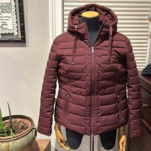 Ralph Lauren jacket size small with hood burgundy wine color excellent condition